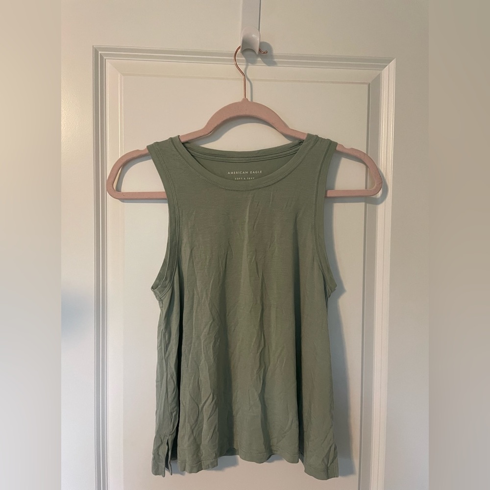 Green American Eagle Tank Top